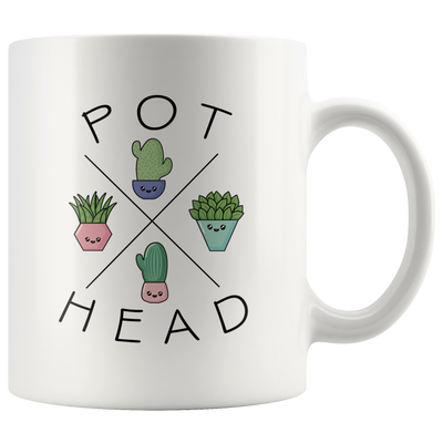 Pot Succulent Head Cactus Plant Lover Gardener Appreciation Coffee Mug 11 oz
