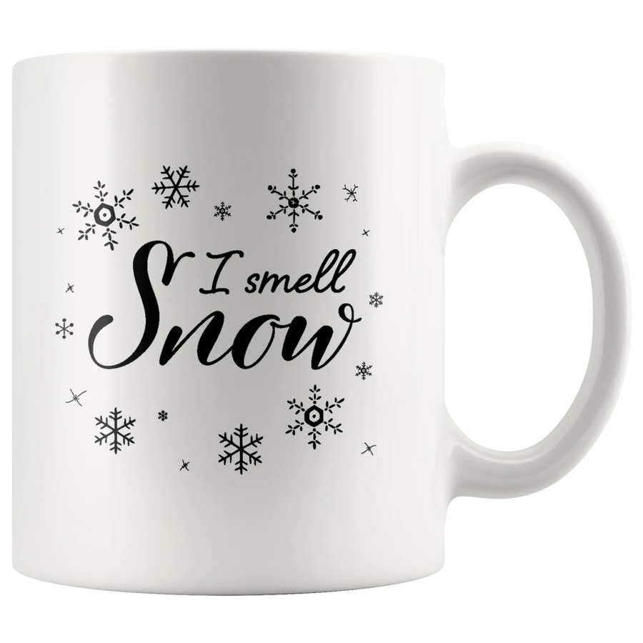 I Smell Snow Christmas Season Gift Idea Ceramic Coffee Mug 11 oz