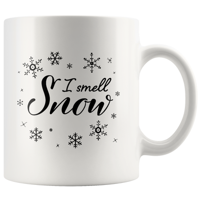 I Smell Snow Christmas Season Gift Idea Ceramic Coffee Mug 11 oz