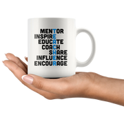 Teacher Gift - Mentor Inspire Educate Teacher Acronym Appreciation Coffee Mug 11 oz - Panvola