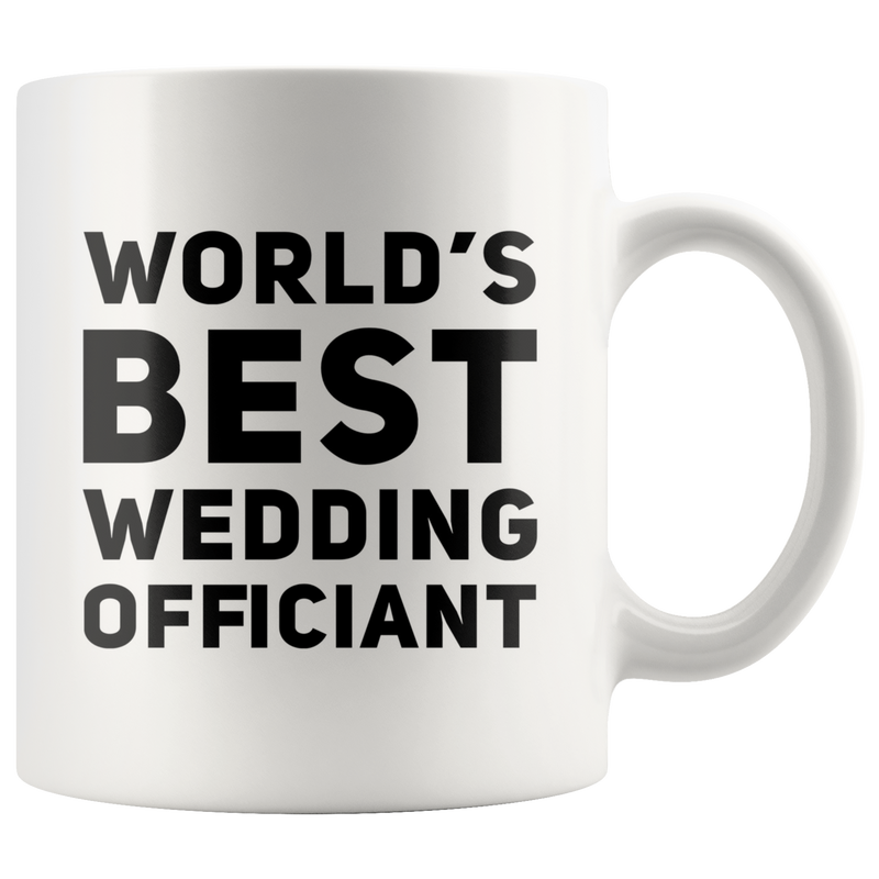 World's Best Wedding Officiant Mug Pastor Appreciation Gift.