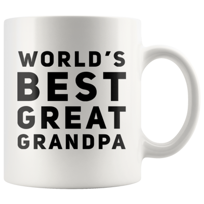 Grandpa Gift - World's Best Great Grandpa Thank You Appreciation Coffee Mug 11 oz