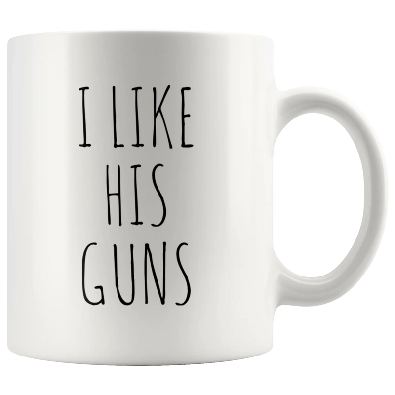 I Like Her Buns I Like His Guns Couple Mugs Valentines Gift - Panvola