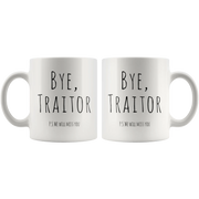 Leaving Coworker Bye Traitor P.S. We'll Miss You Goodbye Presents Coffee Mug 11 oz - Panvola
