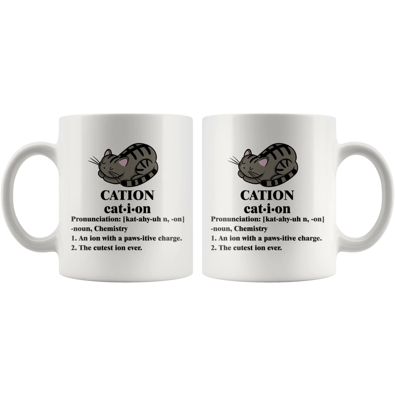 Cation Chemistry Cation Meaning Funny Gift Ceramic Coffee Mug 11 oz - Panvola