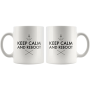 Keep Calm And Reboot Computer Support Specialist Coffee Mug 11 oz - Panvola