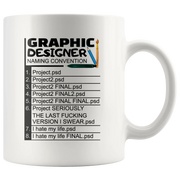 Graphic Designer Naming Convention Project Artist Sarcasm Mug 11 oz - Panvola