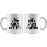 Gifts for Real Estate Agent - Keep Calm I'm Your Realtor Coffee Mug 11 oz - Panvola