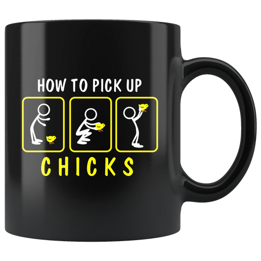 Gift For Men - How To Pick Up Chicks First Date Relationship Appreciation Coffee Mug 11 oz - Panvola