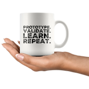Designer Prototype Validate Learn Repeat UX/UI Designer Gift Mug 11 oz - Panvola